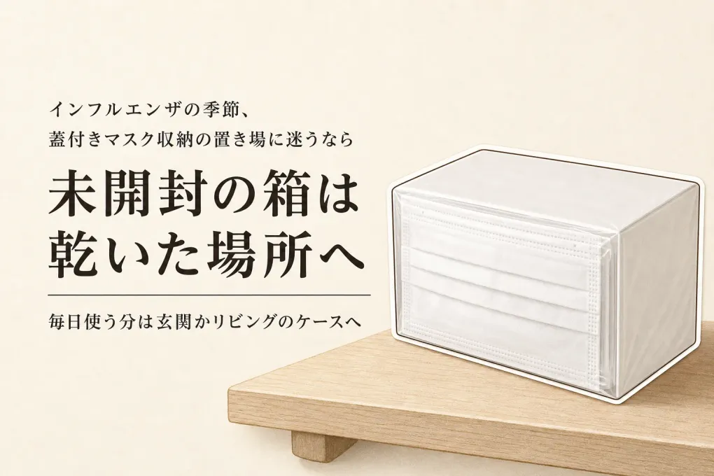 秋の衣替え前に見直すマスク収納｜蓋付きケースを玄関・リビングで使い分ける