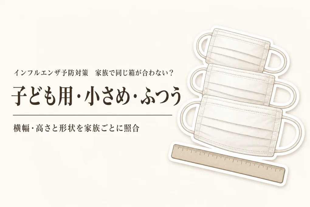 子ども用 不織布マスクは小さめ・ふつうと分ける？家族でサイズを買い分ける選び方