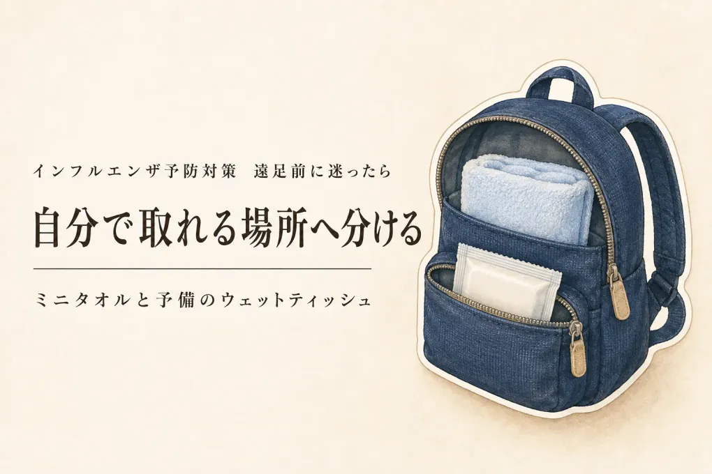 春の遠足前に決める子供用ミニタオルと携帯用ウェットティッシュ｜自分で取り出せる持たせ方
